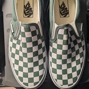Vans Classic Slip-On | Color Theory Checkerboard Duck Green